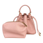 WHIPSTITCH BUCKET BAG - BLUSH