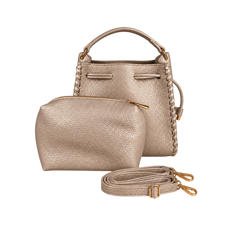 WHIPSTITCH BUCKET BAG - CHAMPAGNE