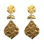 GEOMETRIC DROP EARRINGS - GOLD DIPPED 