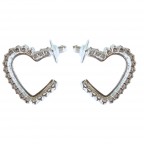HEART SHAPE EARRINGS - SILVER 
