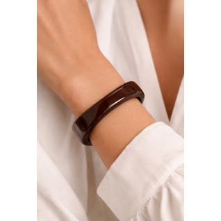 RESIN BANGLE - BROWN 