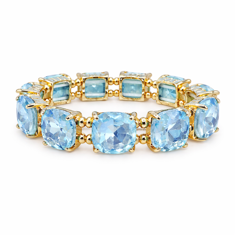 GEMSTONE BRACELET - LIGHT BLUE 