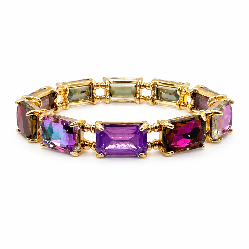 GEMSTONE BRACELET - MULTI PURPLE 