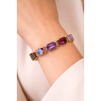 GEMSTONE BRACELET - MULTI RED 