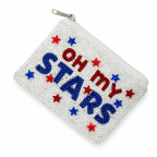 SEED BEADED COIN PURSE - OH MY STARS