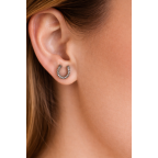HORSESHOE EARRINGS - SILVER 