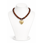 RESIN HEART NECKLACE - BLUSH 