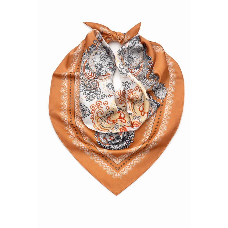 SILK SCARF - ORANGE 
