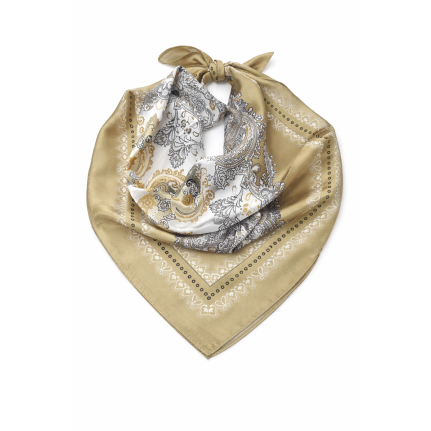 SILK SCARF - BEIGE 