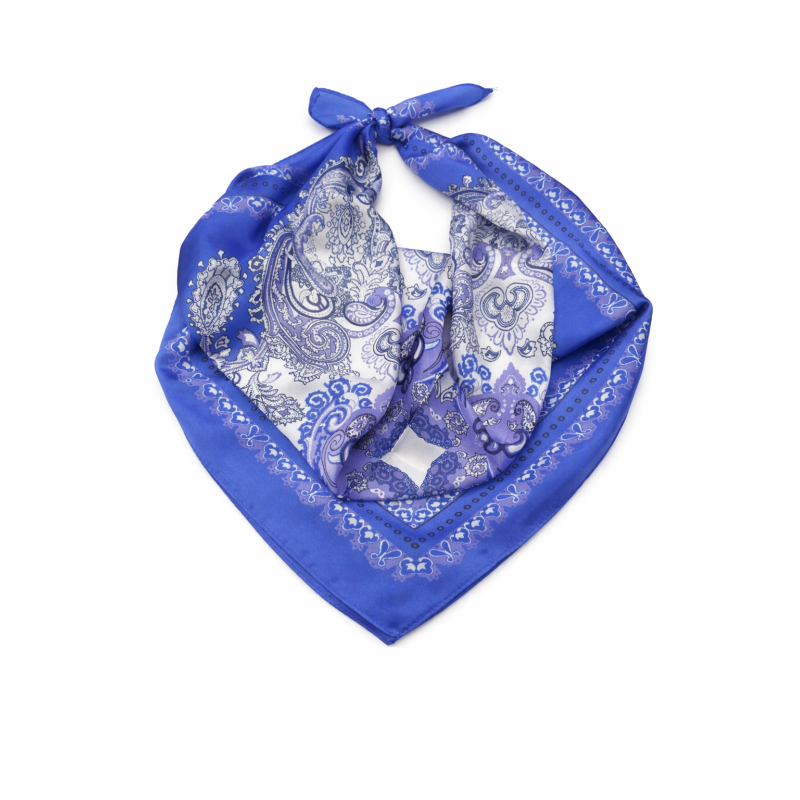 SILK SCARF - BLUE