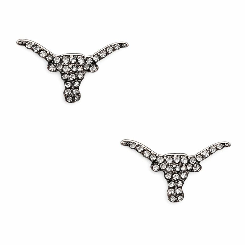 LONGHORN EARRINGS - SILVER 