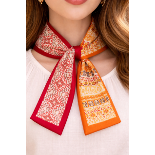 TWILLY SCARF - RED & ORANGE 