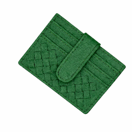 WOVEN CARD HOLDER - GREEN 