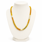 BEADED NECKLACE - YELLOW 