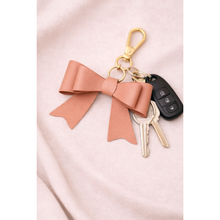 BOW KEYCHAIN - BLUSH 