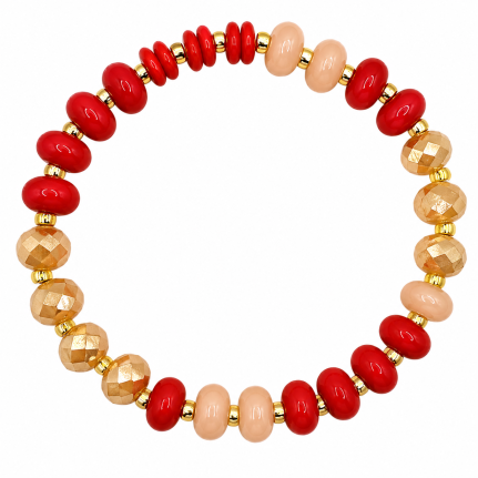 BEADED BRACELET - RED 