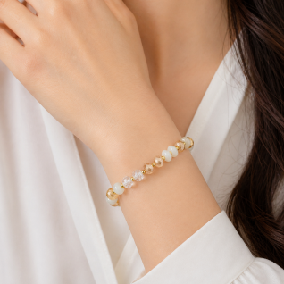 BEADED BRACELET - WHITE 