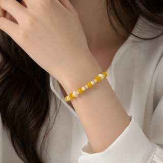 BEADED BRACELET - YELLOW 