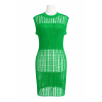 CROCHET DRESS/SWIM COVER UP - GREEN 