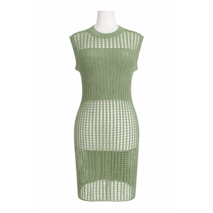 CROCHET DRESS/SWIM COVER UP - SAGE