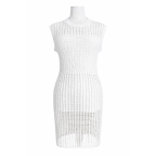CROCHET DRESS/SWIM COVER UP - WHITE 