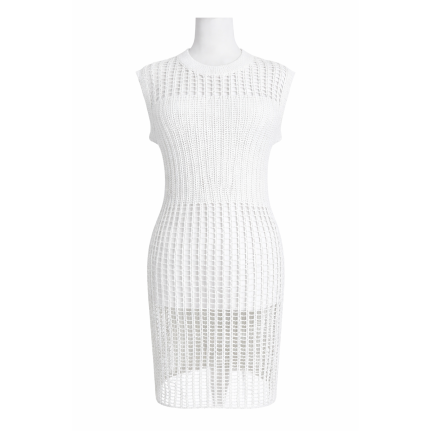 CROCHET DRESS/SWIM COVER UP - WHITE 
