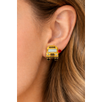 STUD EARRINGS - PENCIL & BUS 