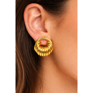 COILED EARRINGS - GOLD 