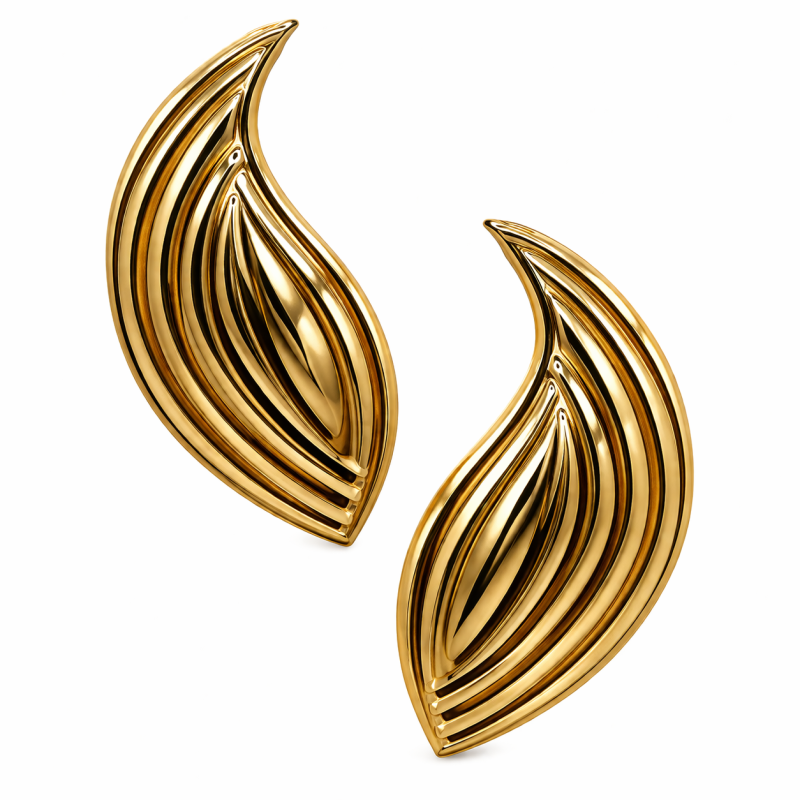 LEAF EARRINGS - GOLD 