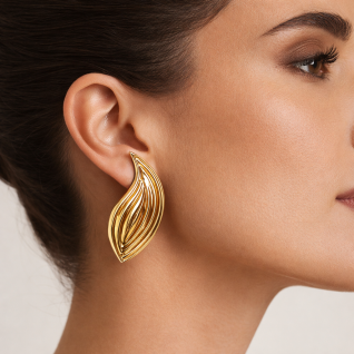 LEAF EARRINGS - GOLD 