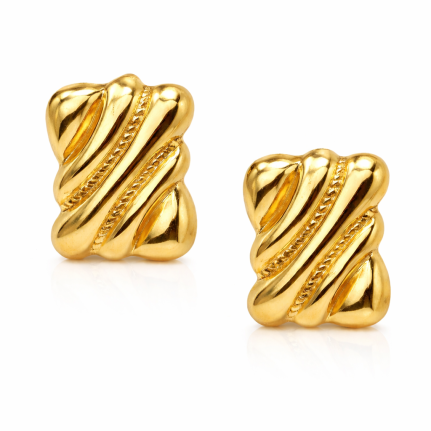 RECTANGLE EARRINGS - GOLD 