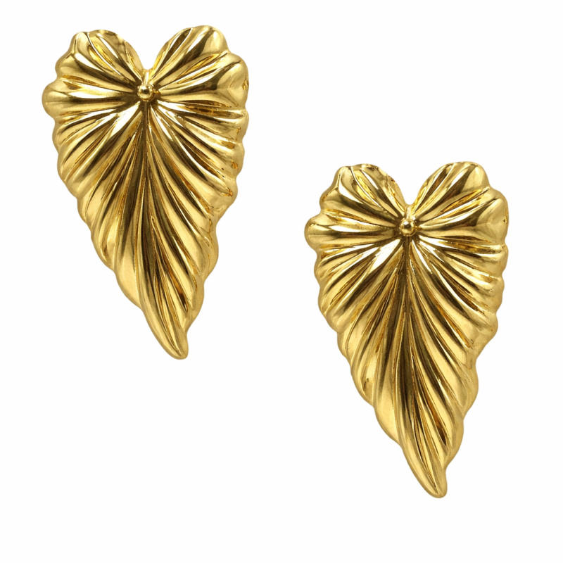 LEAF EARRINGS - GOLD 