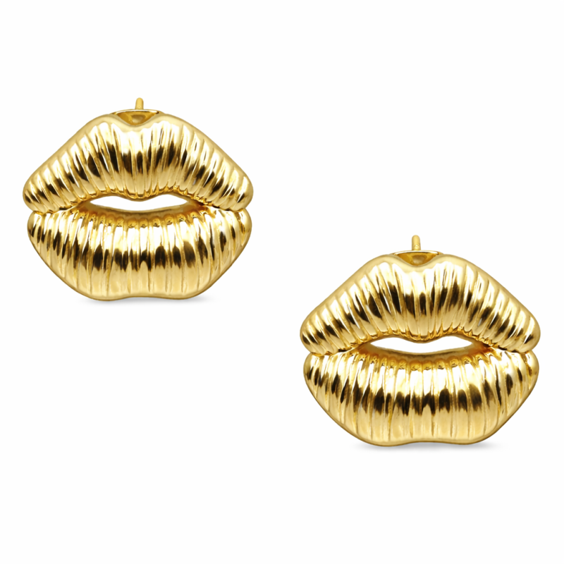 LIP EARRINGS - GOLD 