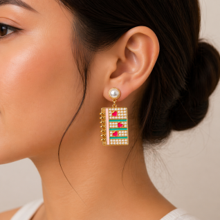 NOTEBOOK EARRINGS - PINK 