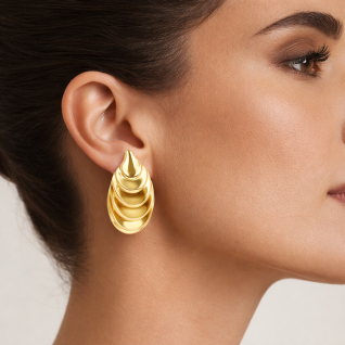 SHELL EARRINGS - GOLD 
