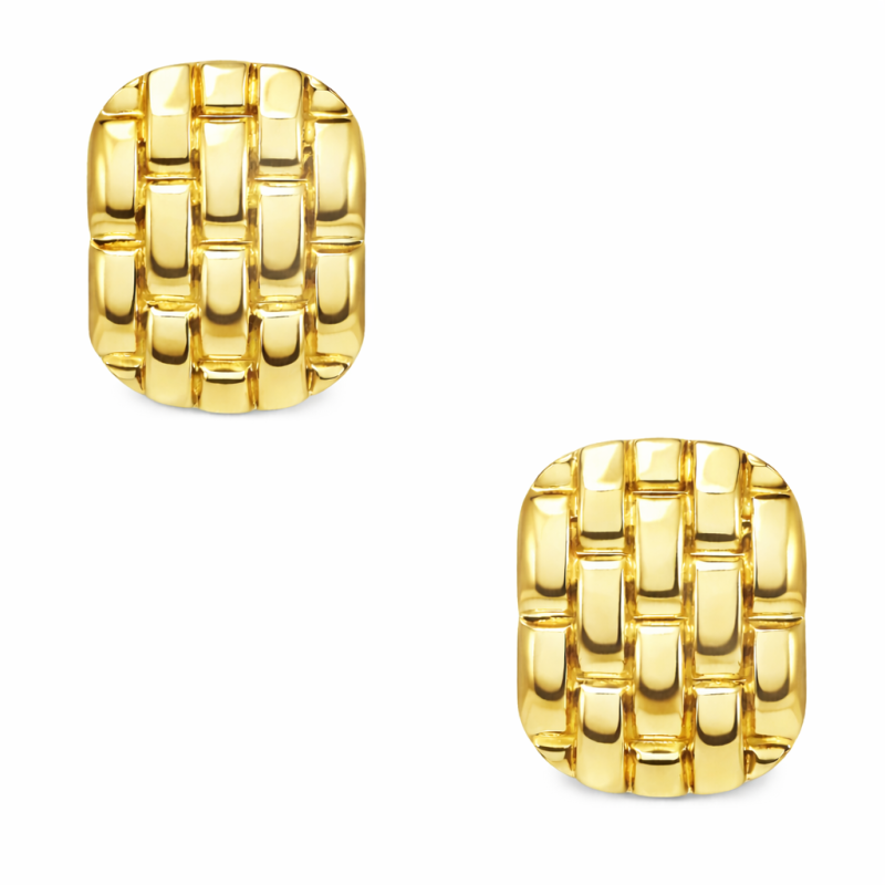 WOVEN PATTERN EARRINGS - GOLD 