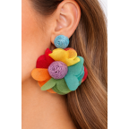 FLOWER EARRINGS - MULTI COLORS 