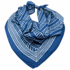 SILK SCARF - BLUE & WHITE 
