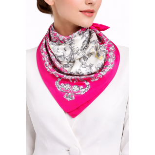 SILK SCARF - FUCHSIA 