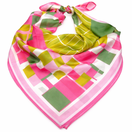 SILK SCARF - HOT PINK 