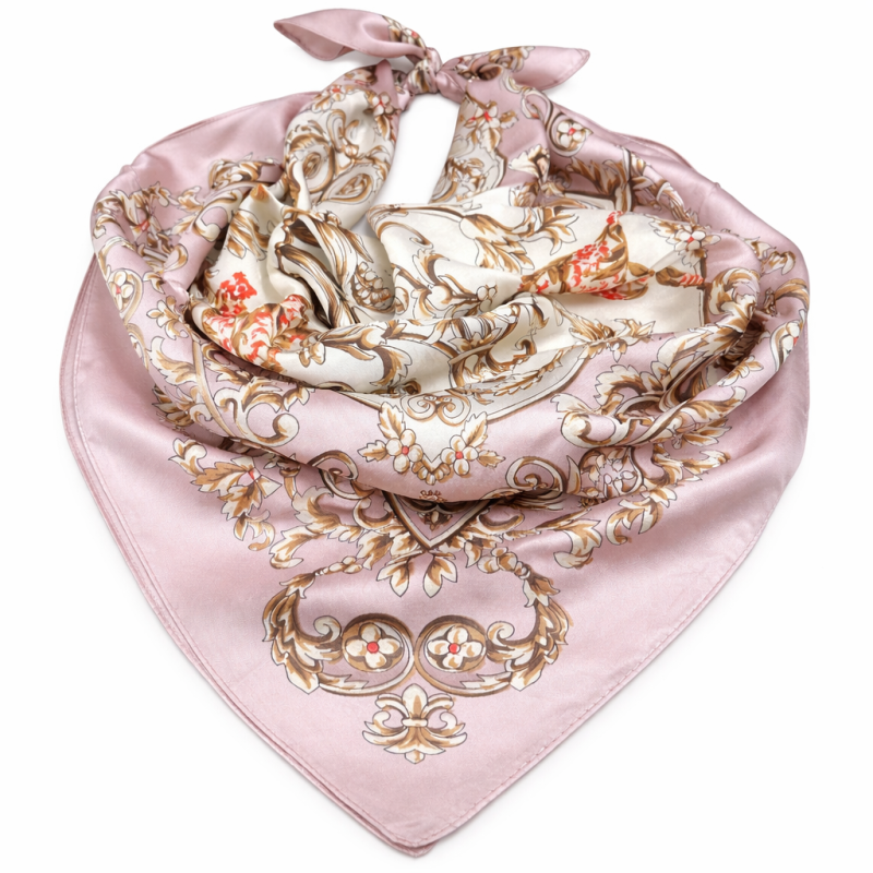 SILK SCARF - LIGHT PINK 