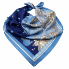 SILK SCARF - BLUE 