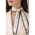 TWILLY SCARF - PINK FLOWERS 