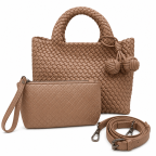WOVEN TOTE BAG - KHAKI