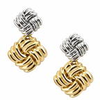 TWO TONE EARRINGS - GOLD & SILVER 