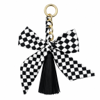 RIBBON BOW TASSEL - BLACK 