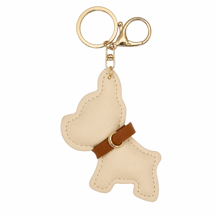 DOG KEYCHAIN CHARM - IVORY 