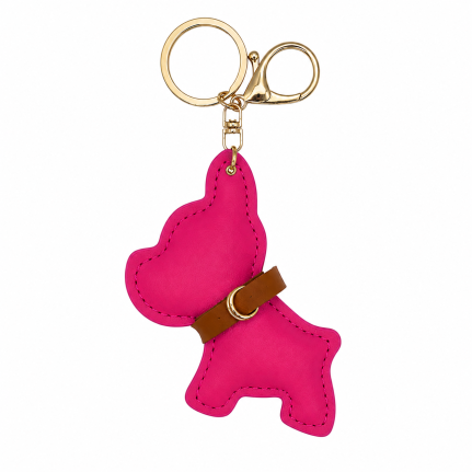 DOG KEYCHAIN CHARM - FUCHSIA