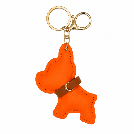 DOG KEYCHAIN CHARM - ORANGE 