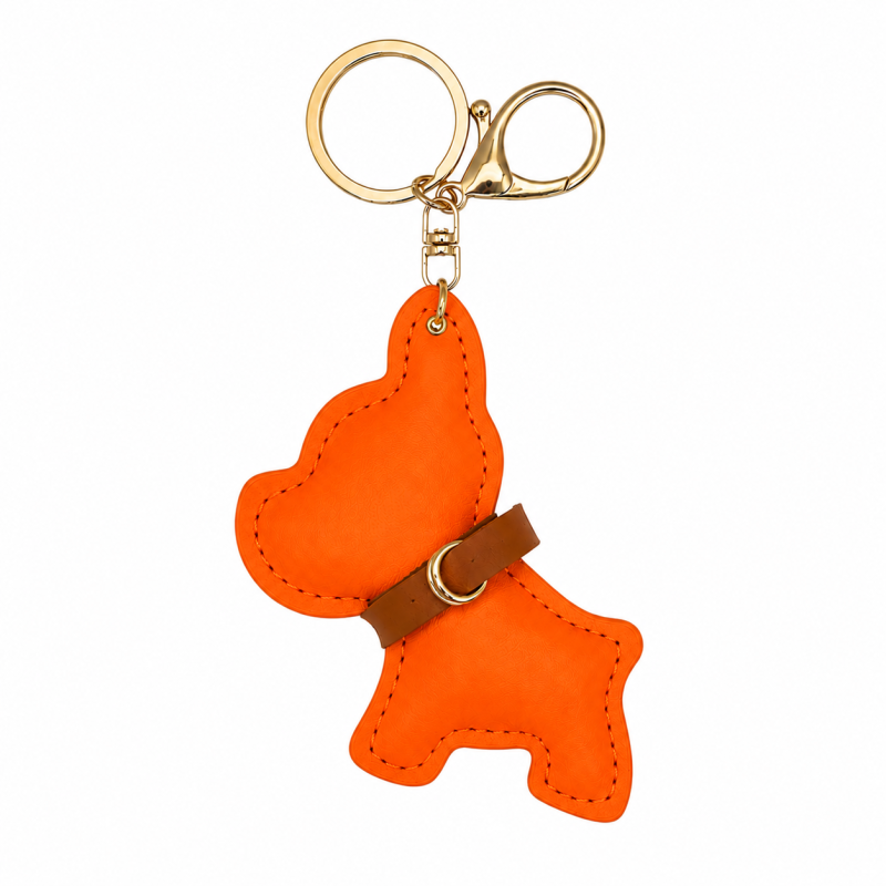 DOG KEYCHAIN CHARM - ORANGE 
